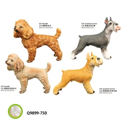 Wholesale PVC Soft Plastic Simulation Animal  Statue Figures Dog Model Toys For Children