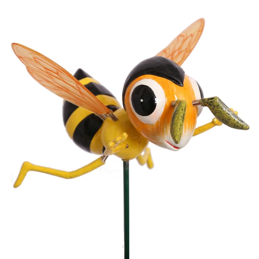 Factory Wholesale Multicolor Plastic Bee Garden Stake Insect-Design Landscape Decoration Indoor Yard Ornament for Edging Decor