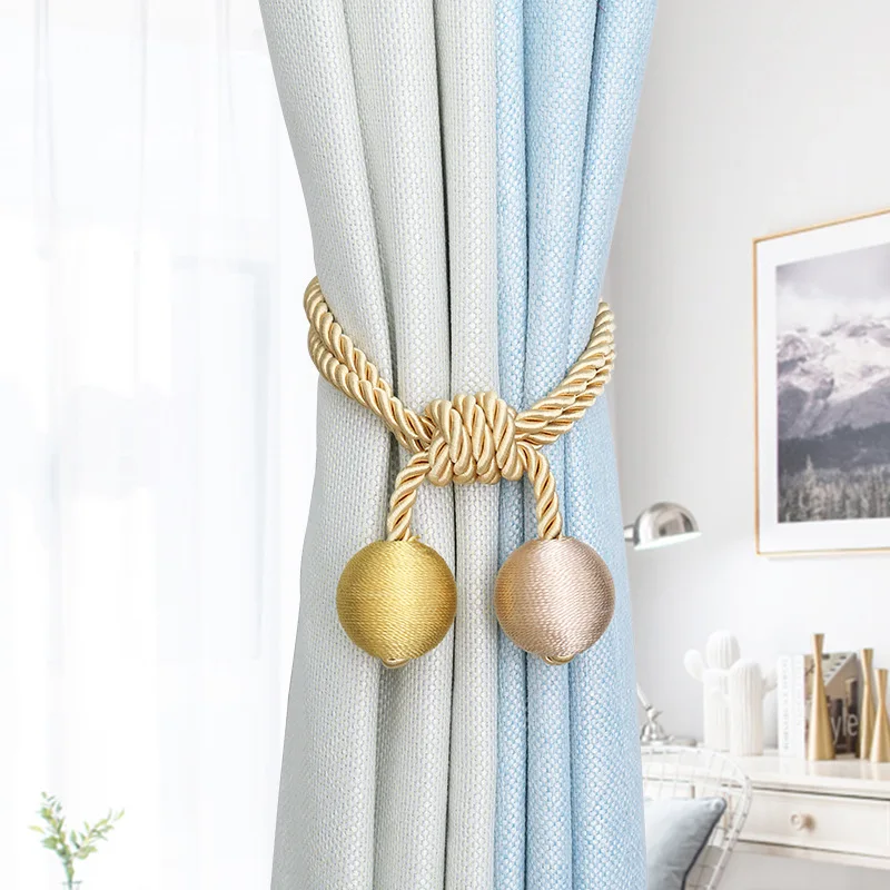Curtain binding new style hanging ball belt simple modern creative decorative curtain buckle binding belt