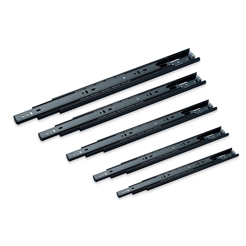 Wholesale Price Best Seller Black Color Iron Zinc Ball Bearing Drawer Slides Rail Heavy Duty Slide for