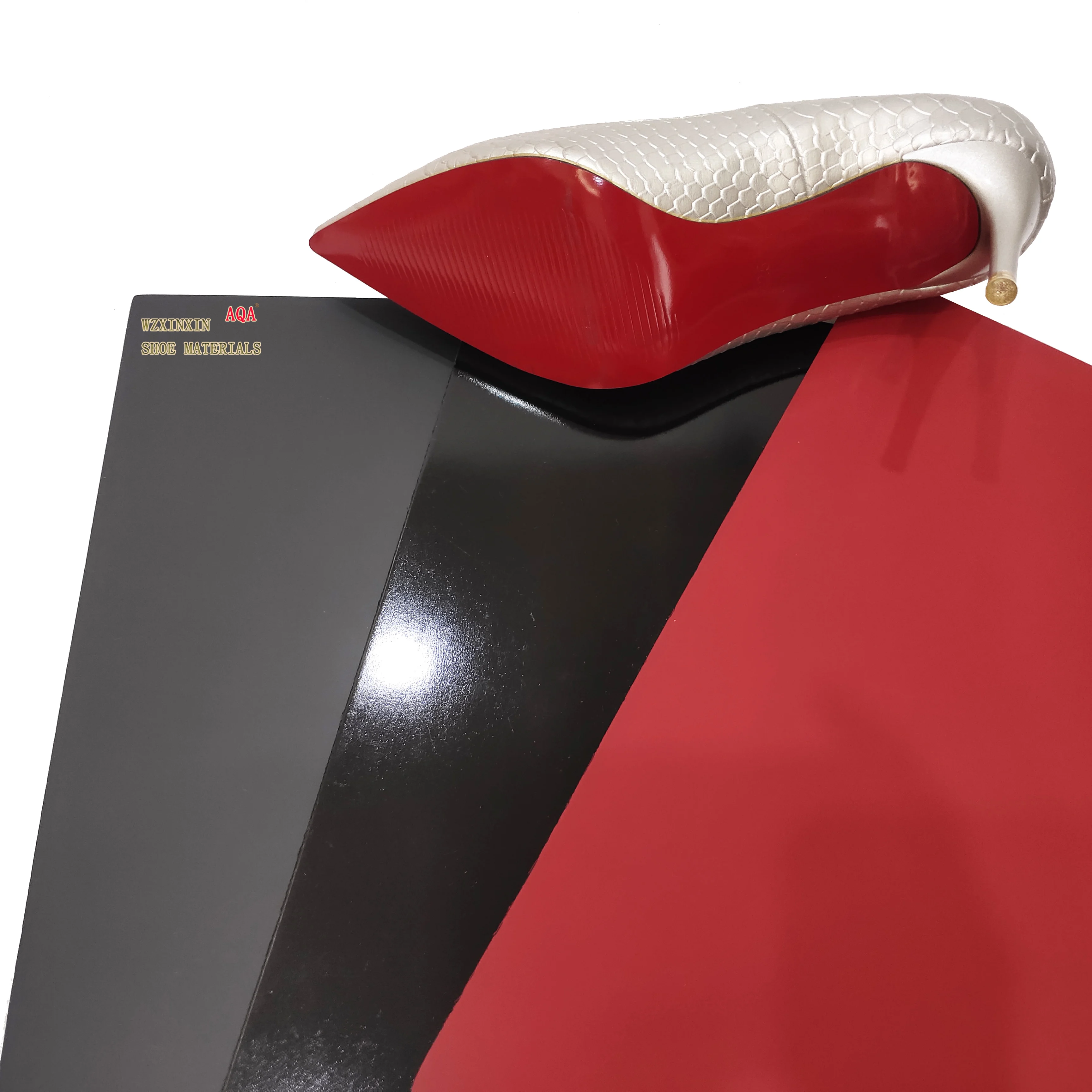 Popular high quality black matt and black shiny custom thickness neolite plain rubber sheet for shoe soles