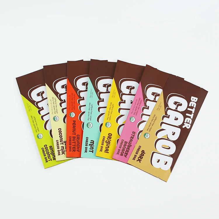 Custom logo Heat Seal Plastic Mylar Bags Rectangular 4g Foil Candy Mushroom pet Chocolate Bar Packaging