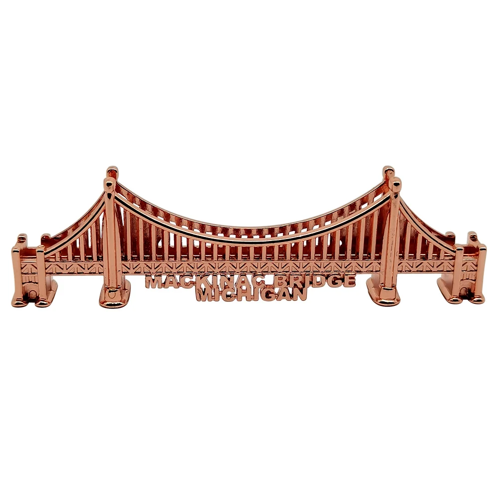 custom zinc alloy America tourist souvenir metal 3d fridge magnets,Antique 3D bridge shape US souvenir metal fridge magnet