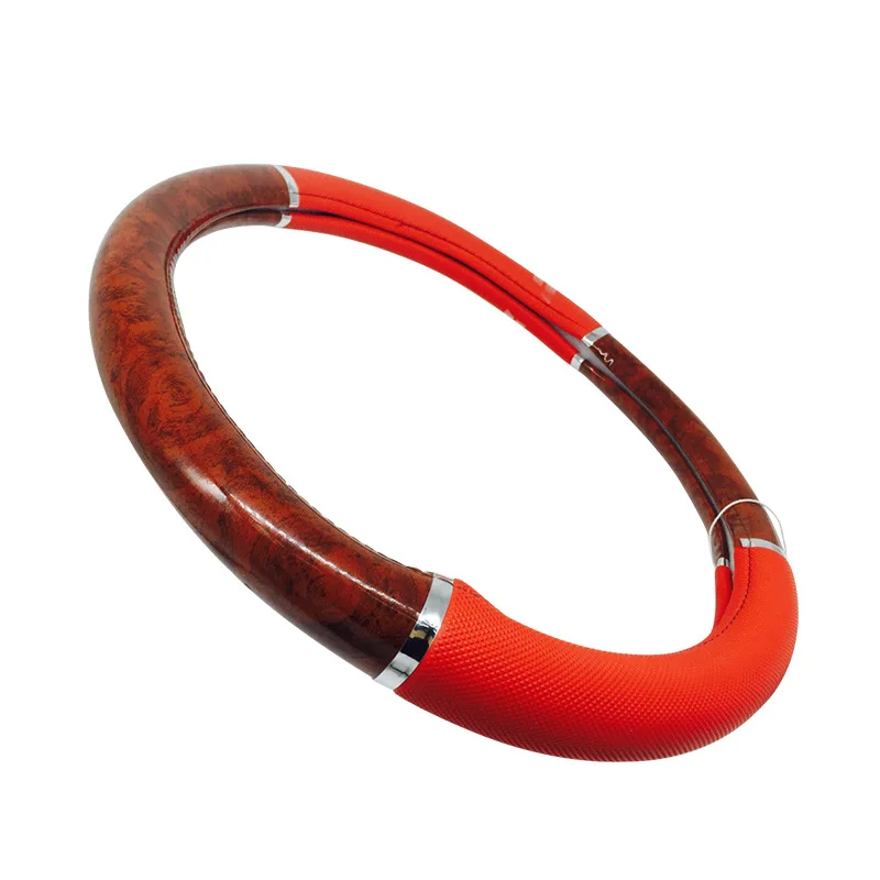 Wood grain spell high foaming four bright PU steering wheel cover for 4S shop foreign trade automotive supplies