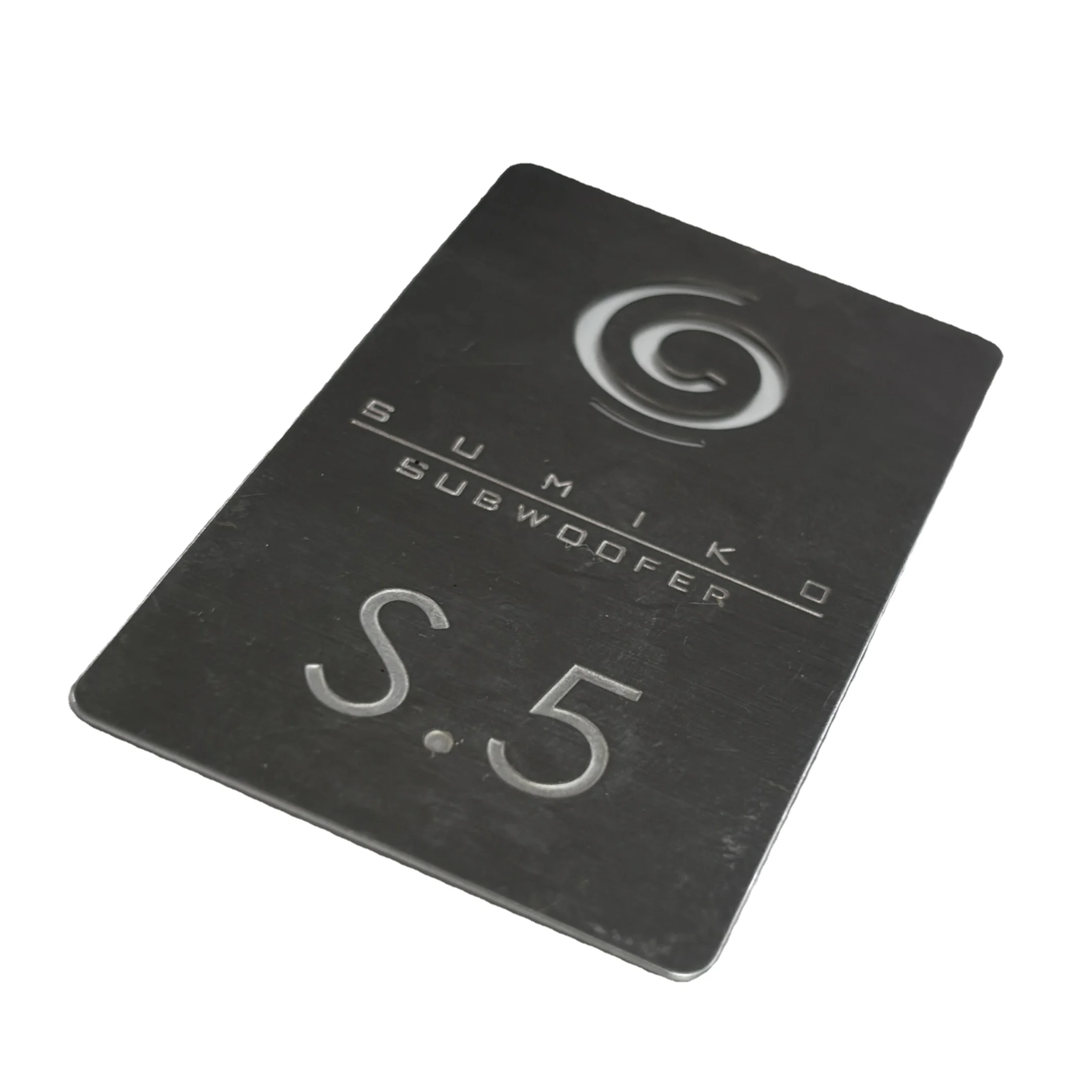 China Custom Self-adhesive Stainless Steel Sticker Private Etching Metallic Label Nameplate