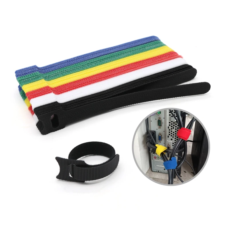 Custom Velcroes Cable Ties Printed Brand logo Hook And Loop Strap