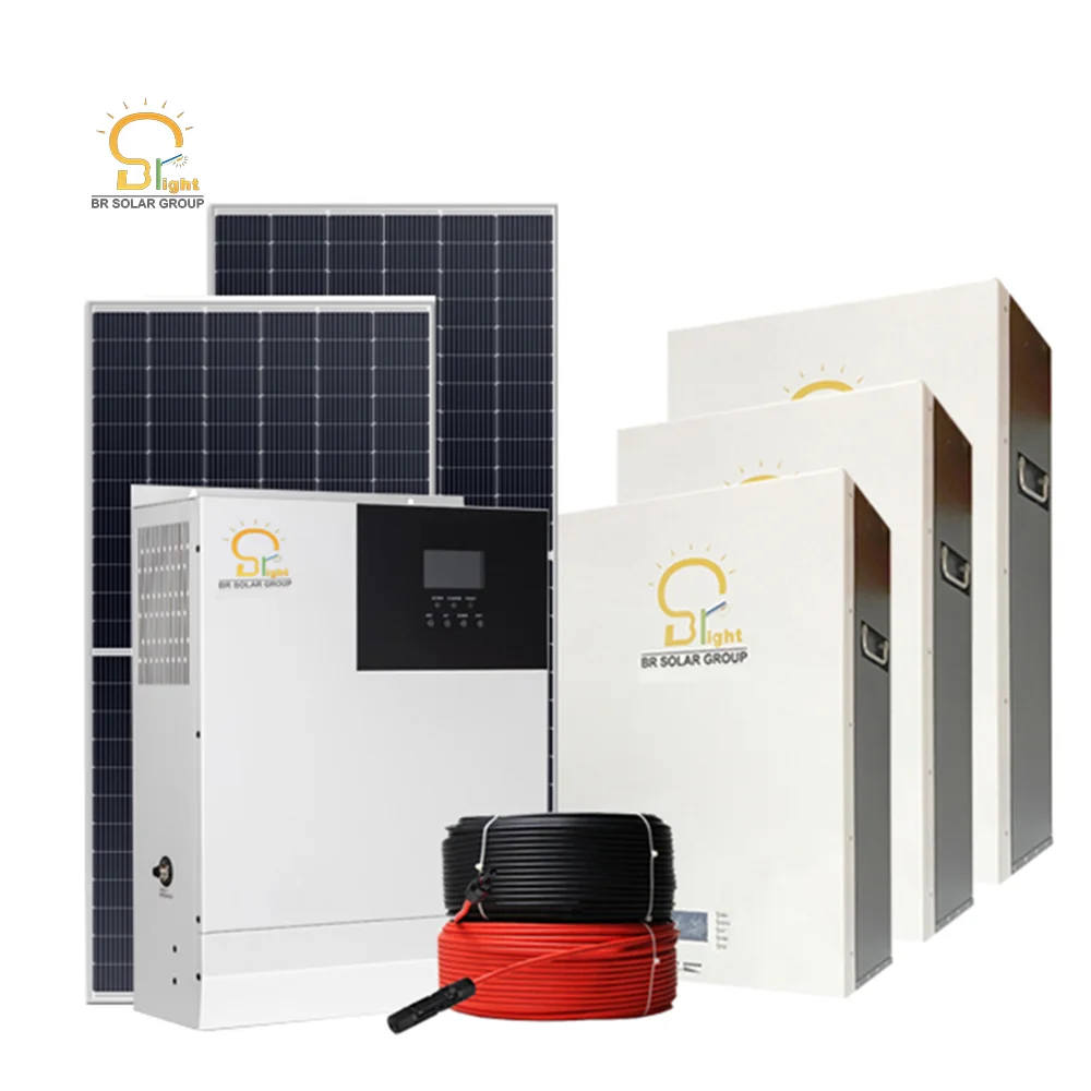 Solar energy 5kw hybrid home solar panel system with battery charger