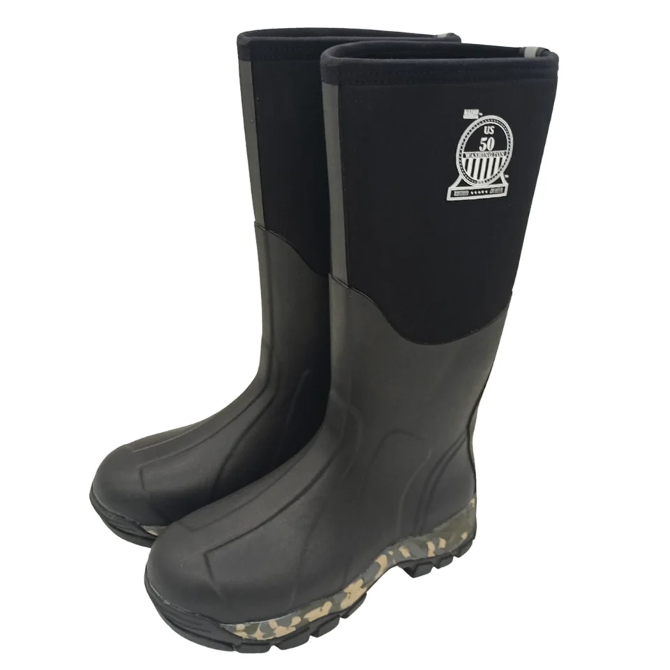 Wholesale Waterproof Rain Boots Neoprene Rubber Upper logo outsole customization unisex styles
