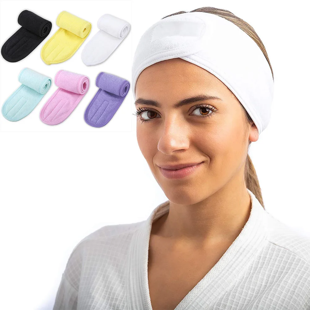 Factory Wholesale Soft Elastic Make Up Wash Face Cosmetic Headband Spa Bath MakeUp Hair Band