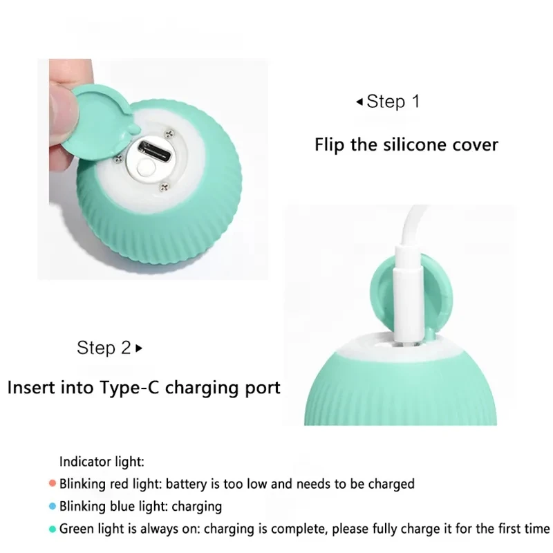 New Usb Charging Auto Ball Intelligent Funny Cat Interactive Toys Electric Pet Ball Smart Cat Ball Toy