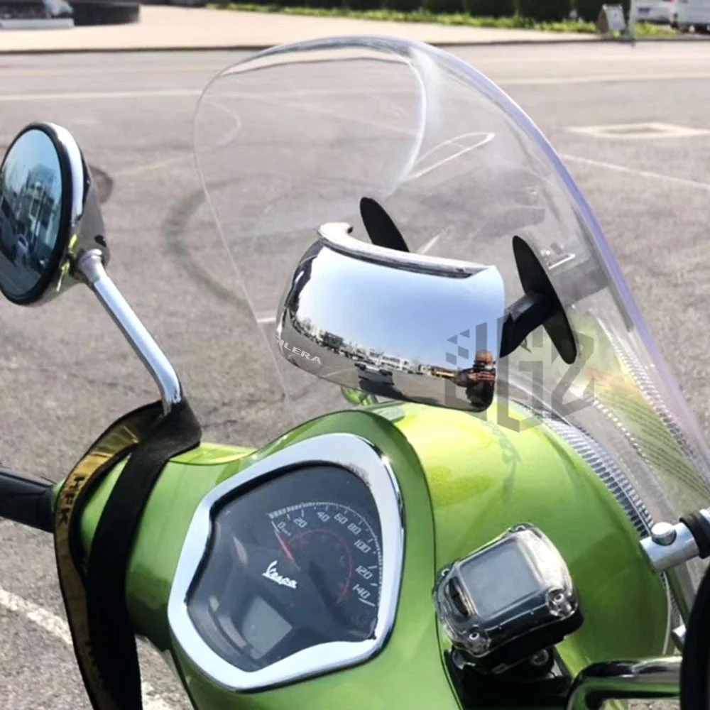 Motorcycle Wide Angle Windscreen Rear View Mirrors 180 Degree Clear For PIAGGIO GILERA GP800 850 NEXUS 300 500 250 E3 FUOCO 500