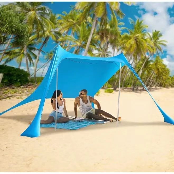 Custom Easy Pop Up Anti-Wind Sun Beach Tent ,Spandex Material Shade Canopy With Carry Bag Convenient For Outdoor