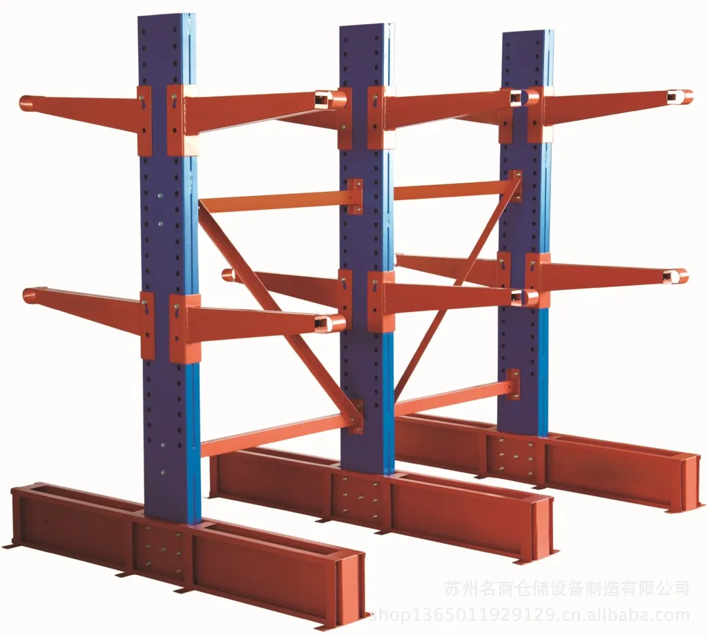 Corrosion Protection Metal Warehouse Storage Pipe Rack System Cantilever Shelf