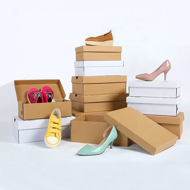 custom logo print folding baby small shoe paper box kid children sport shoes package box large men womens cardboard shoe boxes