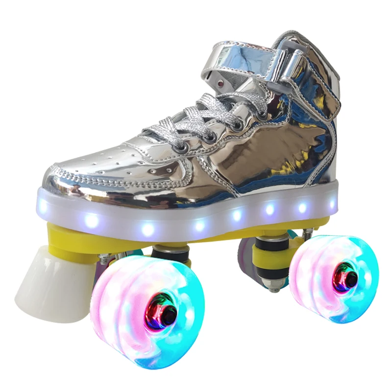 Attractive Price New Type Wave Skate Explosive Flash Pour Ado Double Row Skates