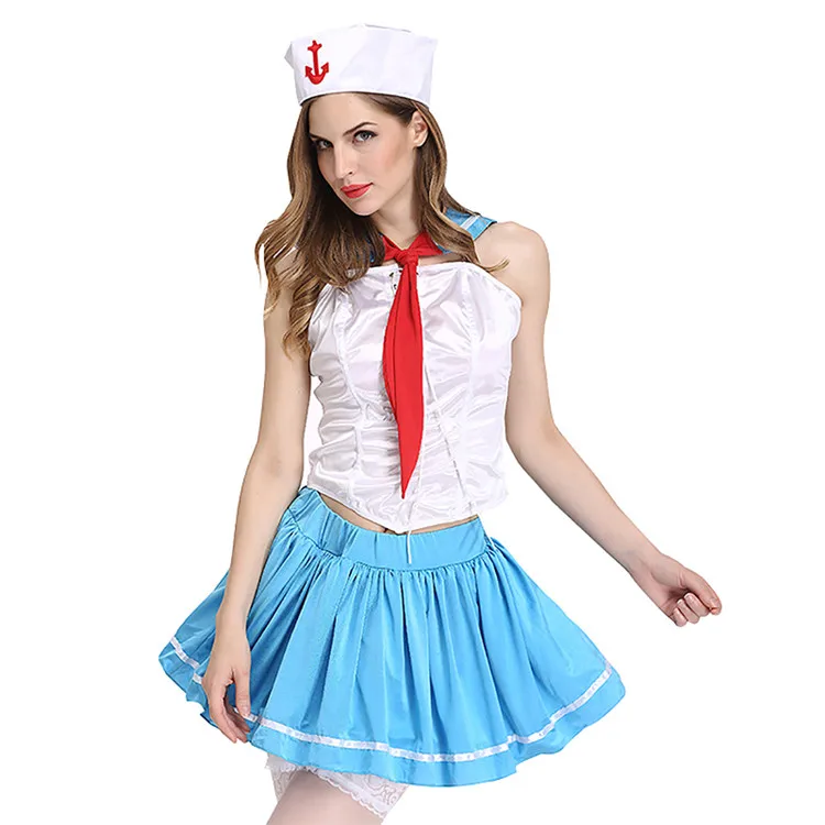 
PoeticExist Adult Sailor Cosplay Costume Sexy Costume for Women Erotic Uniform 