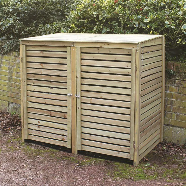 Popular Garden furniture garbage shed cover outdoor gardening products wooden storage boxes &bin sheds