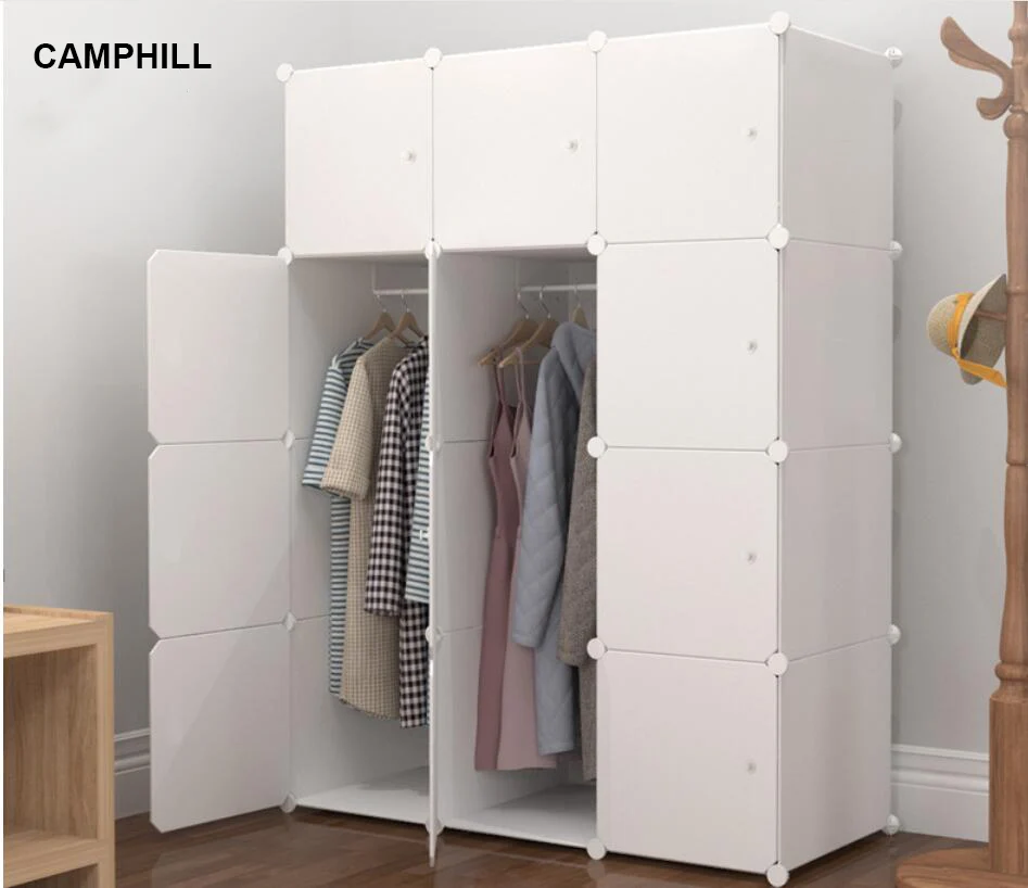 CAMPHILL Household  Modular Kids Cube Wardrobe Closet Storage Plastic Cabinet