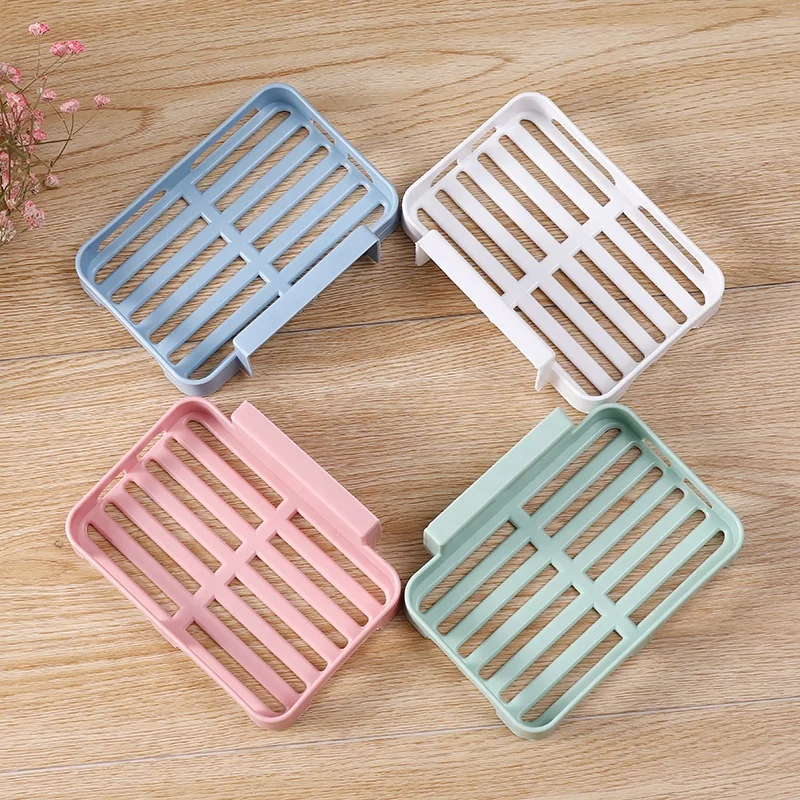 Kitchen bathroom household wall-mounted drainage plastic non-perforated soap box