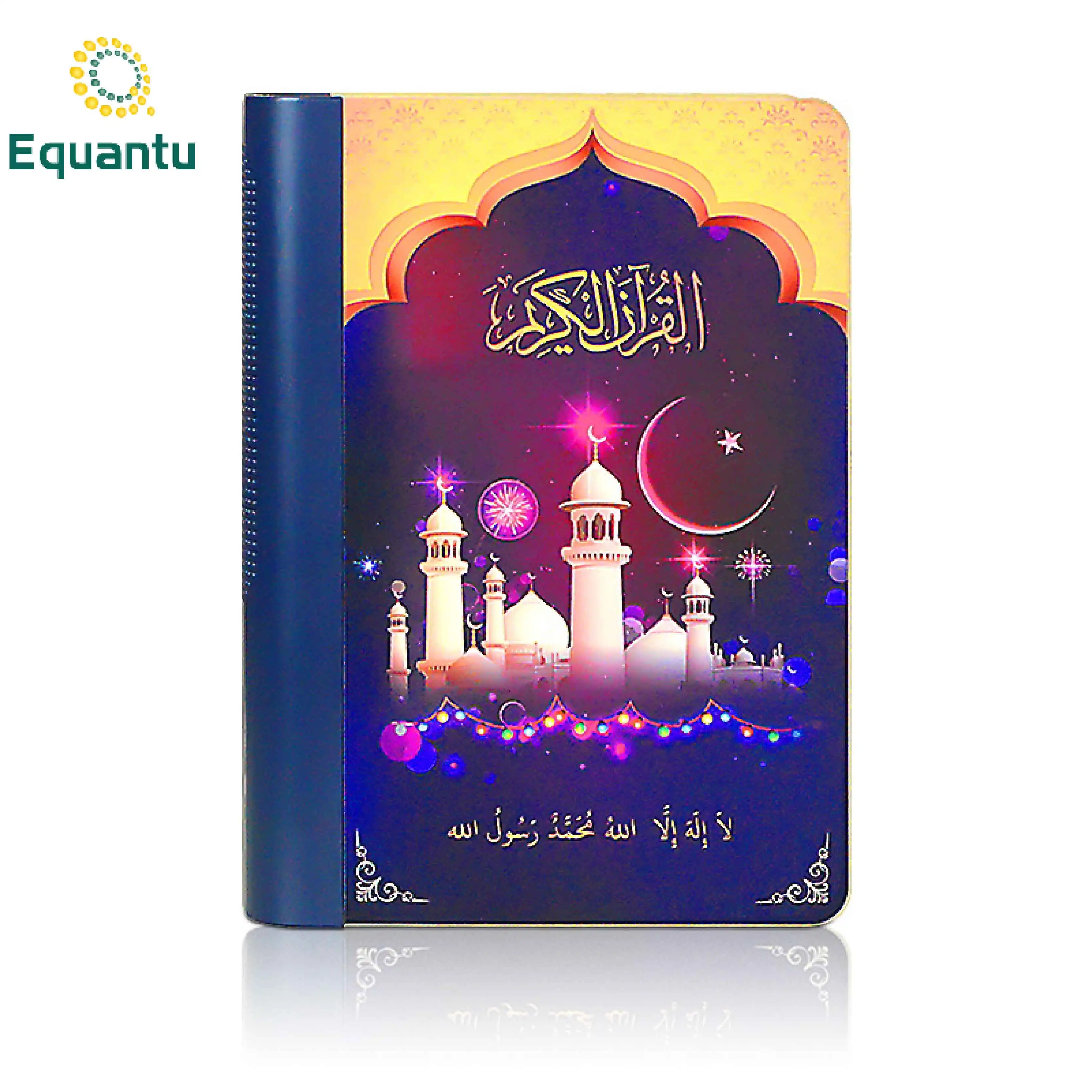 Equantu Quran Books Lamp Speaker colorful led lamp quran book 8GB Muslim Holy Quran speaker