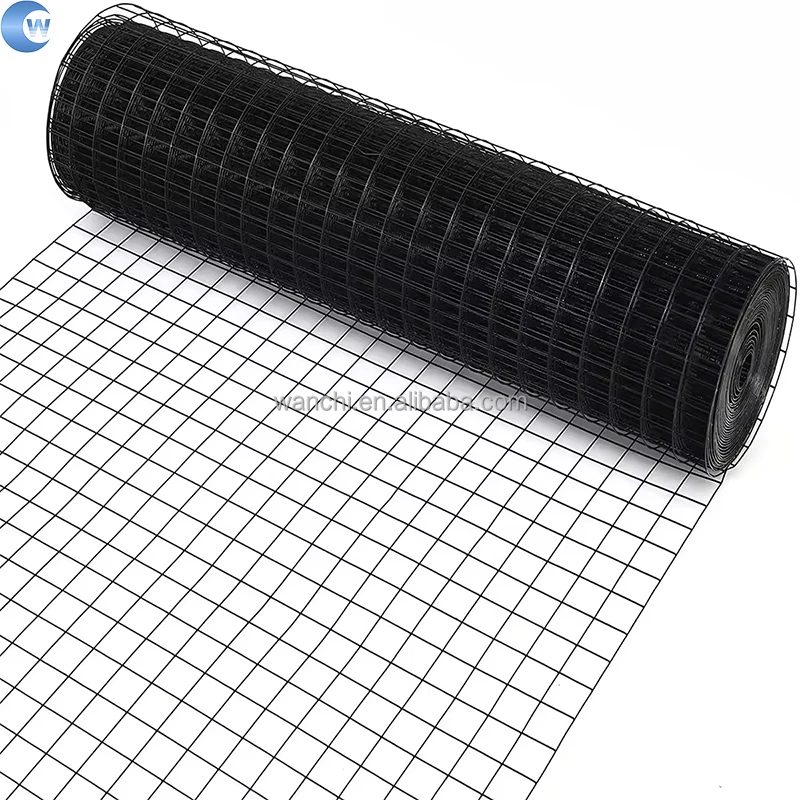 1/2 1/4 Inch Black Plastic PVC Welded Wire Mesh for Making Crab Trap