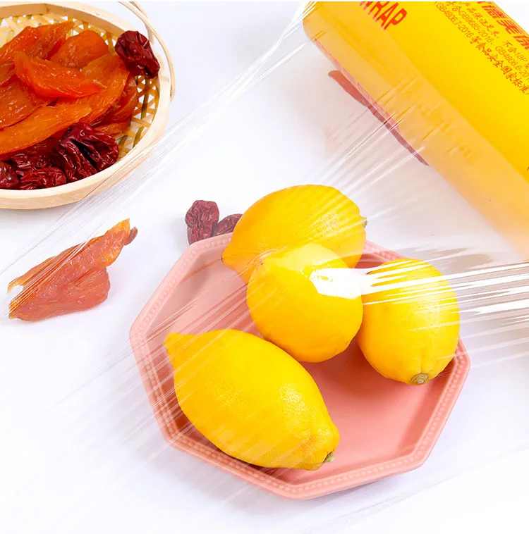 Plastic Food Packaging PVC Film Roll Manufacturer in China 10 micron Food Film Customize Fresh-keeping Plastic Stretch Film