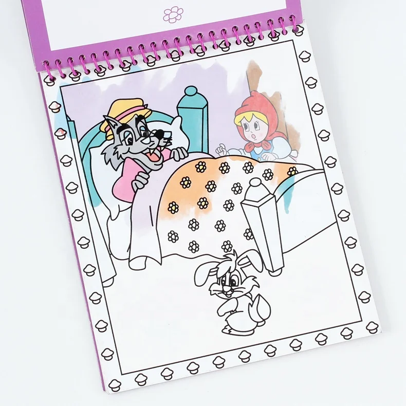 Custom no mess Kids magic water coloring painting book water wow doodle book