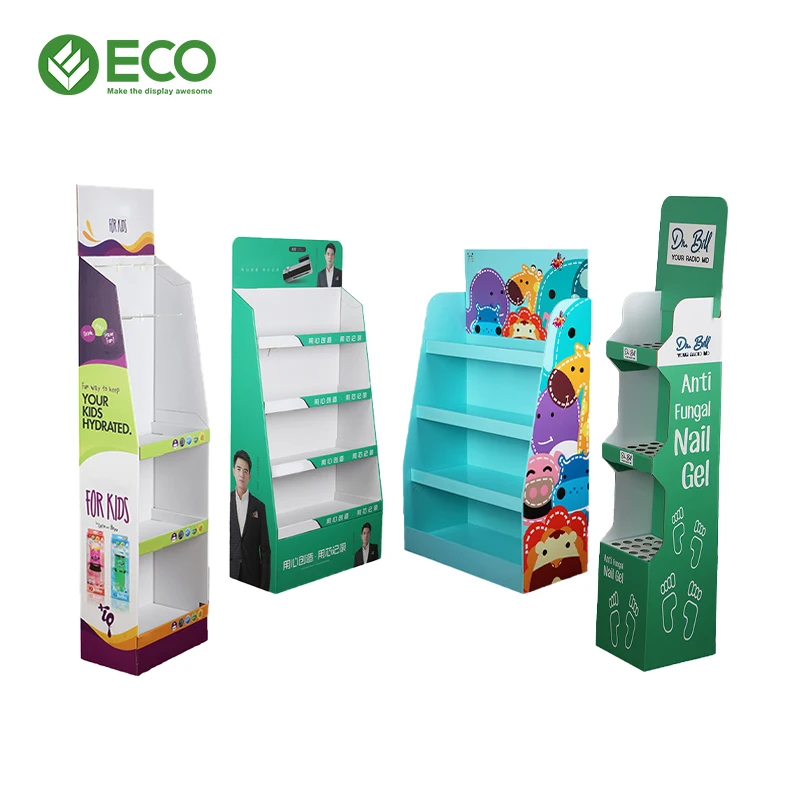 New Design Cardboard Car Shaped Display Rack Toy Car Display Stand Supermarket Pallet Display