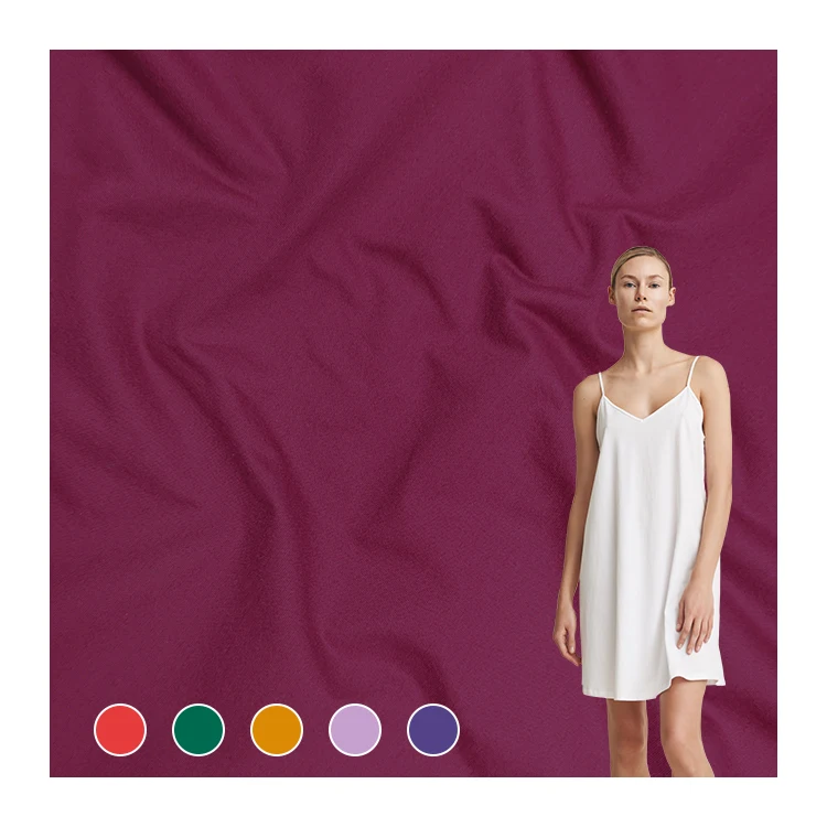 OEM Custom Soild 100% Organic Cotton Single Jersey Knit Fabric For Baby Clothes