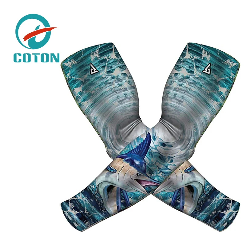 Custom sublimation quick dry Sun protect breathable compression cycling sleeve arm