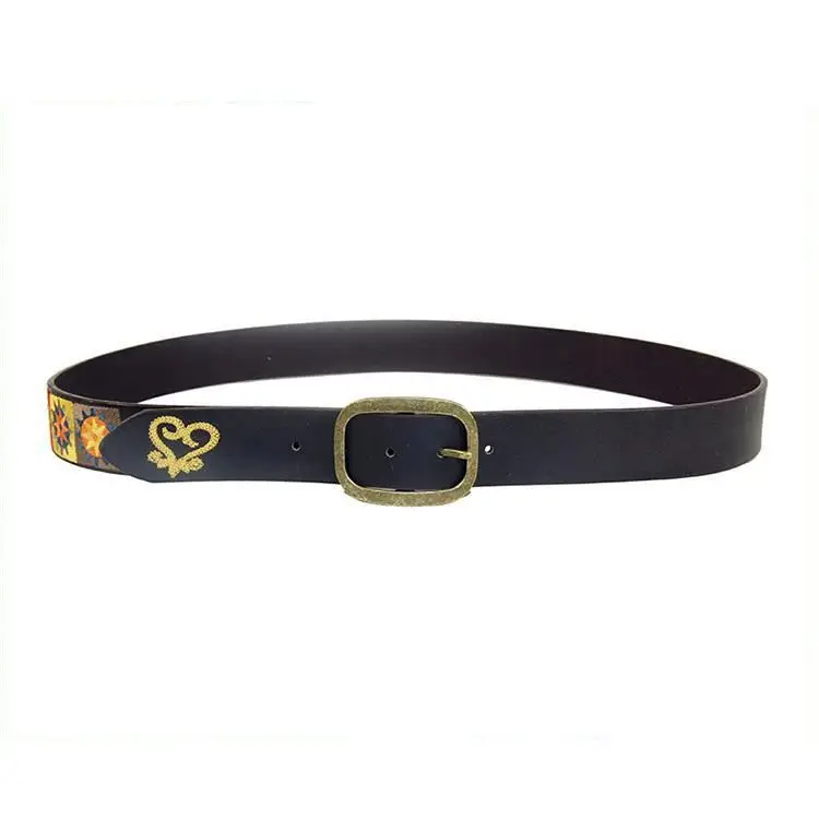 Alfa Top Selling Products In Woman Split Leather Custom Embroidered Belts