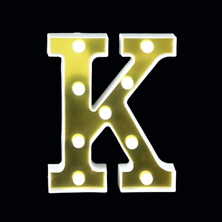 26 English Letter Sign LED Night Light Birthday/Wedding/Party Bedroom Wall Hanging Decor Alphabet Lamp