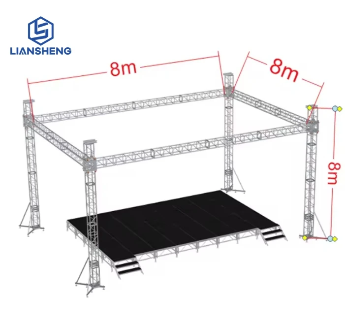 Aluminum Line Array DJ Stage Truss For Speaker Hanging  on sale