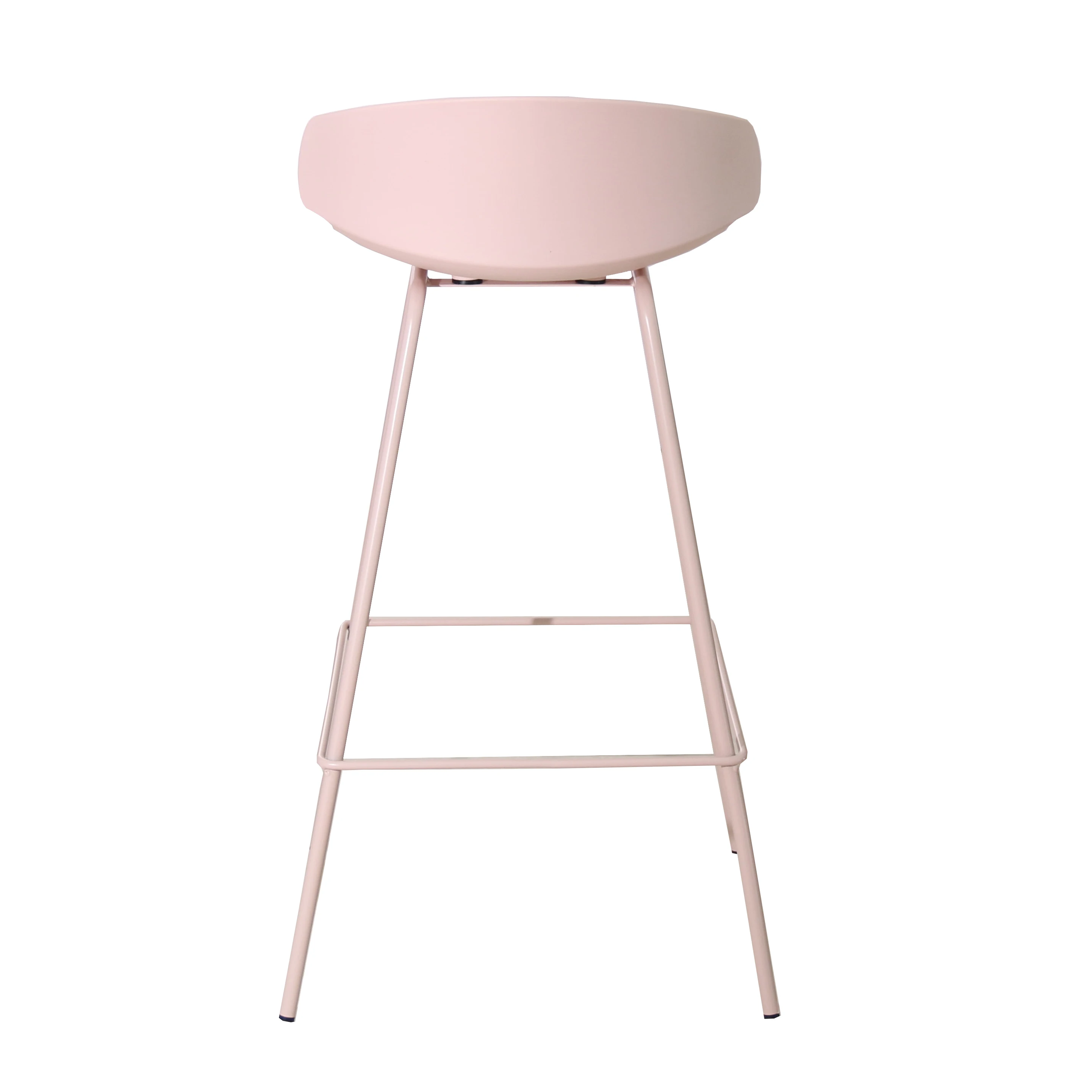 Counter Height Tall Luxury High White Black Nordic Kitchen Modern Cheap Pp Plastic Bar Stool With Powder Coated Iron Metal Legs