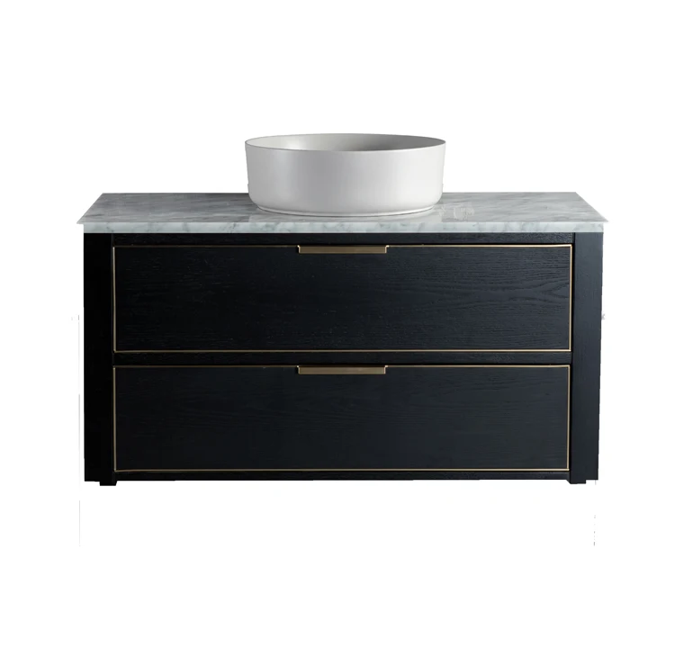 Homedee New Arrival Modern Wall-Hung Wood Bathroom Cabinet Luxury Vanity with Mirror for Hotels