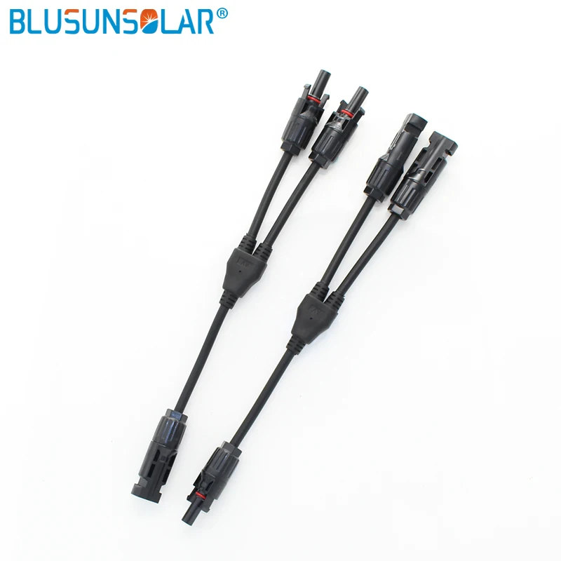 TUV Approved IP67 Waterproof Solar Cable Connector Solar  Wire Splitter 4 to 1 Y Branch Connector Solar Panel Cable Extension