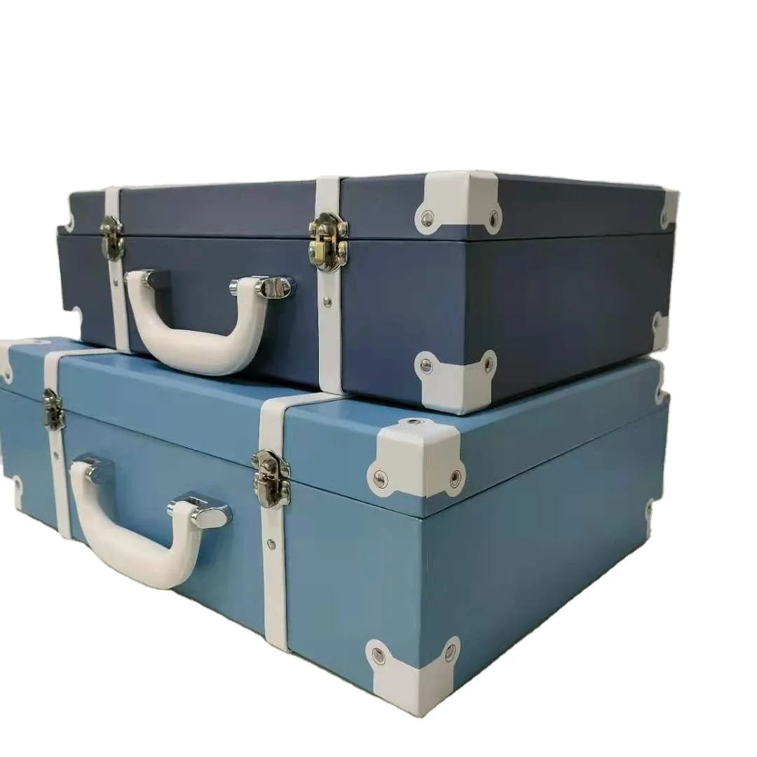 Hot-selling Decorative New Paper Suitcase Gift Boxes With metal handle