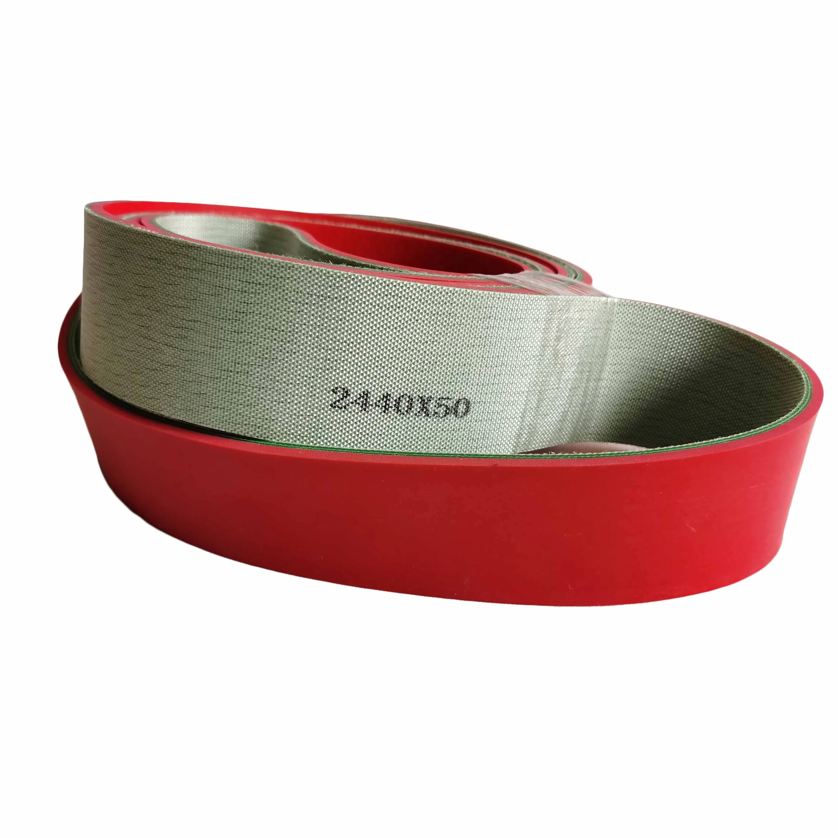 2440x50x5 Red Rubber Coating PVC Conveyor Belt