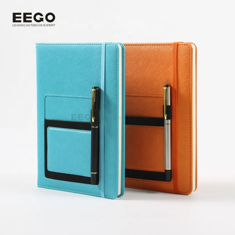 Personalized Custom Handmade Embossing 2024 A5 Daily Weekly Pu Agenda Calendar Notebook With Pocket And Phone Holder