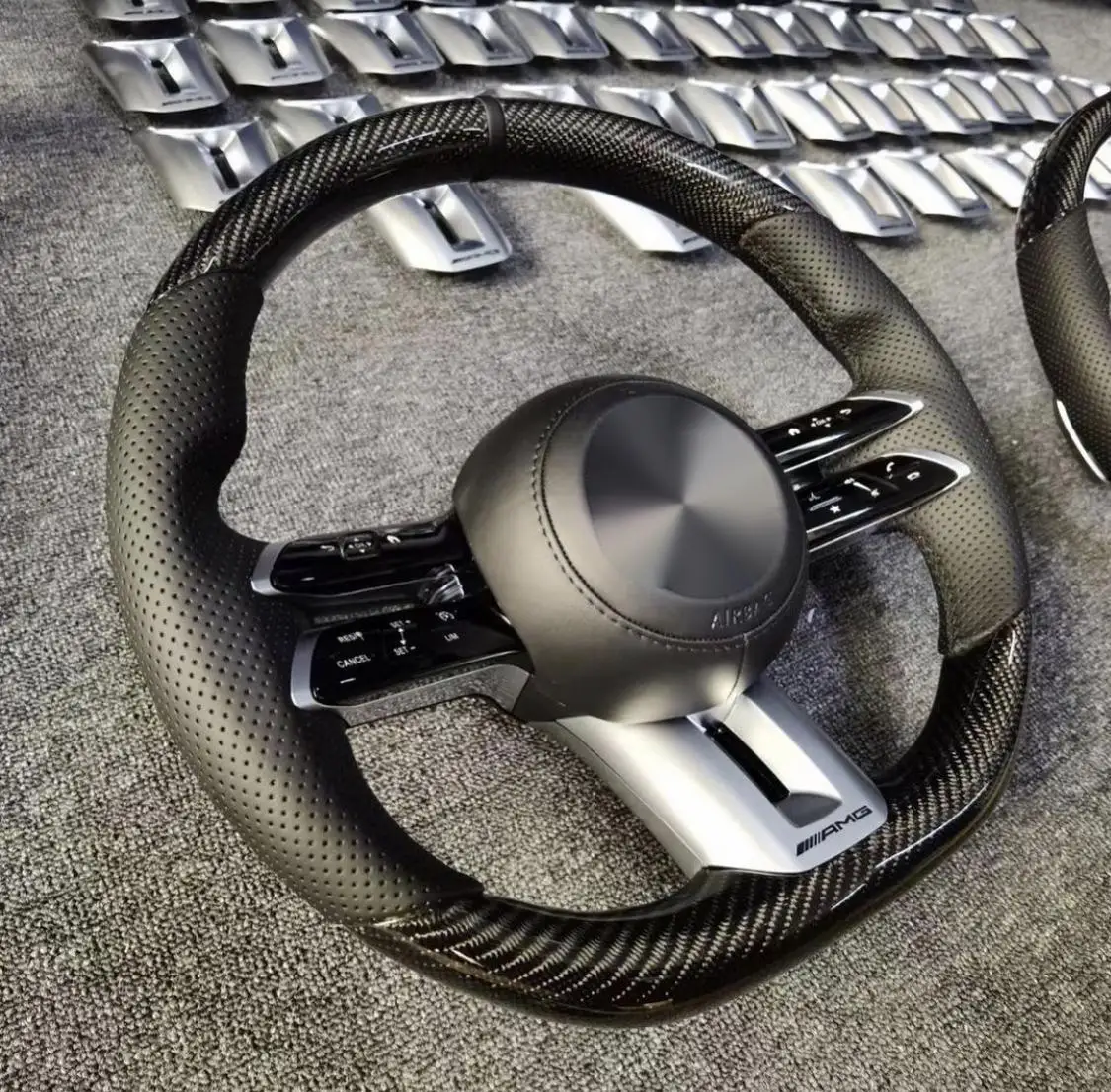 AMG Steering wheel for Mercedes-Benz AMG GT W190 C190 W205 C205 W166 W167 W177 W213 W217 C217 W222 W223 W253 W257 W292 W463 W464