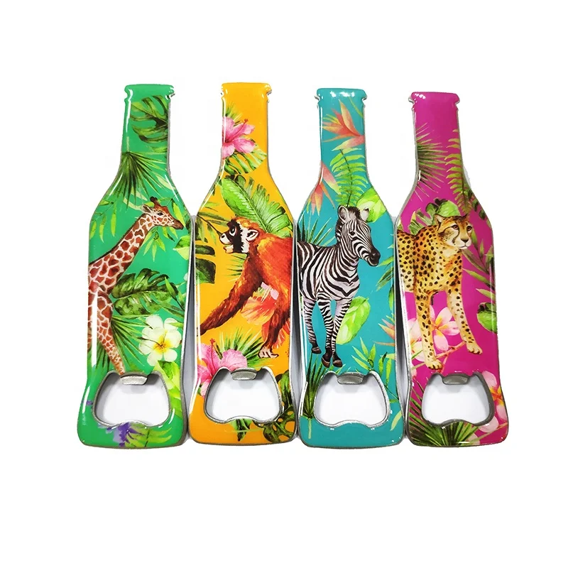 Sublimation Different Shapes Four Leaf Clover Flower Animal Colored Beer Promotional Metal bar Bottle Opener