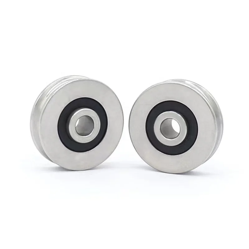 201/304 Stainless steel U-frame rail wheel V/H/U type rope lifting pulley