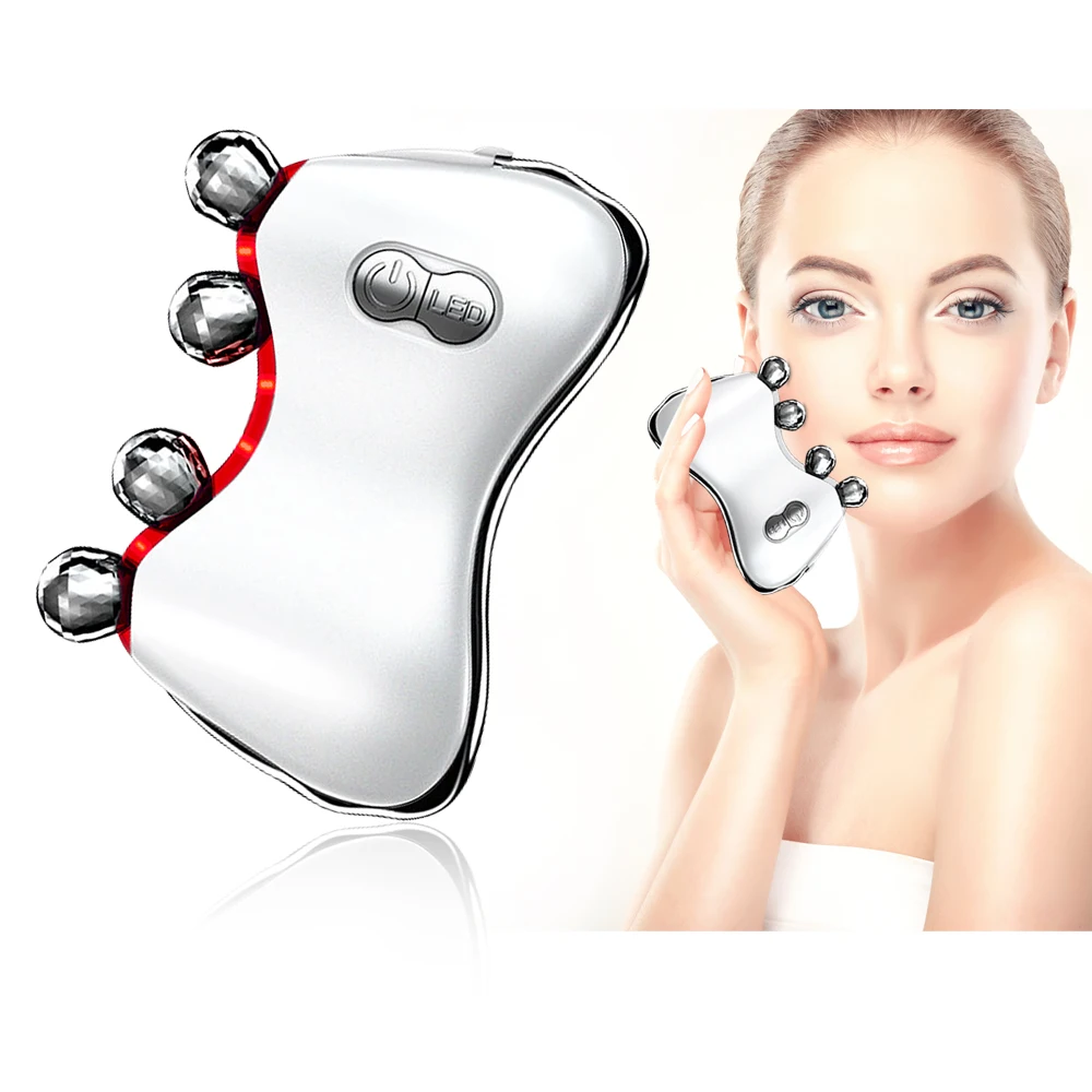 Handheld Home Use Skin Care Equipment LED Light Face Lift  Facial Roller Massager Skin Tightening Machine