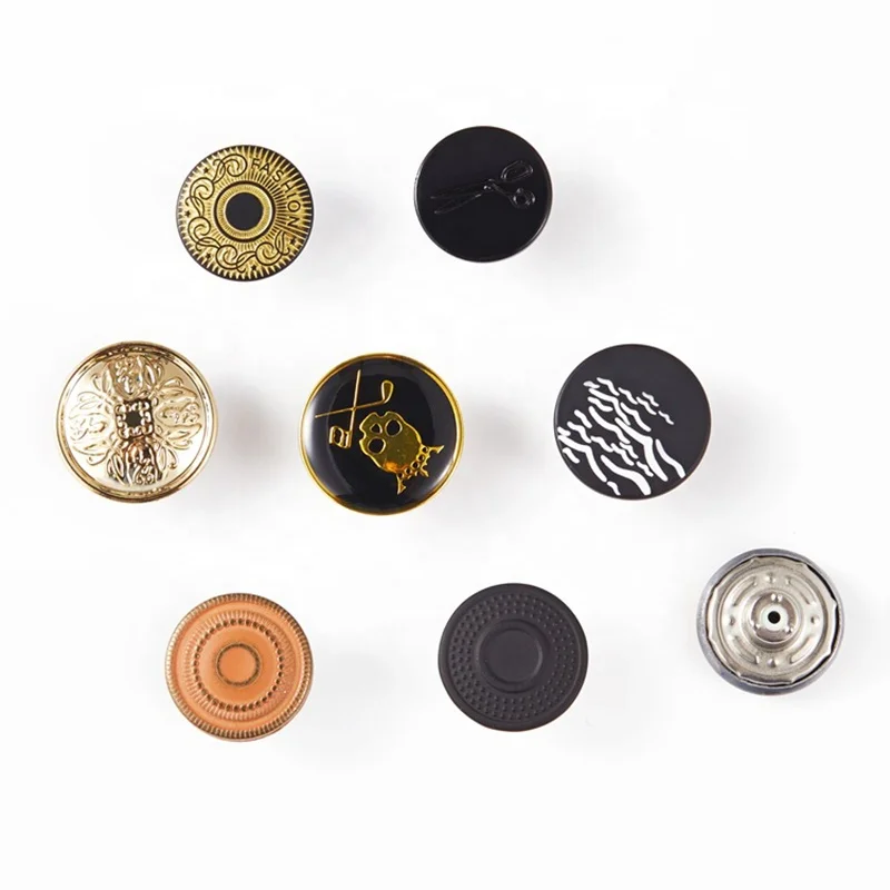 Button Brass Denim Jeans Tack Buttons Accessories Metal Button For Garment Jackets Denim Jeans Clothing Clothes