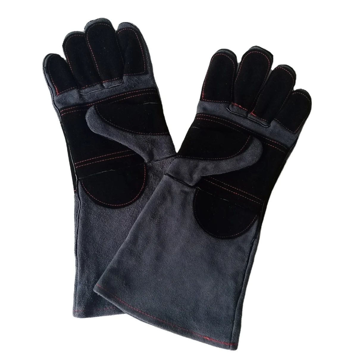 Reinforced cowhide split leather heavy duty welding gloves industrial safety hand protection uconstrct grill oven bbq gloves