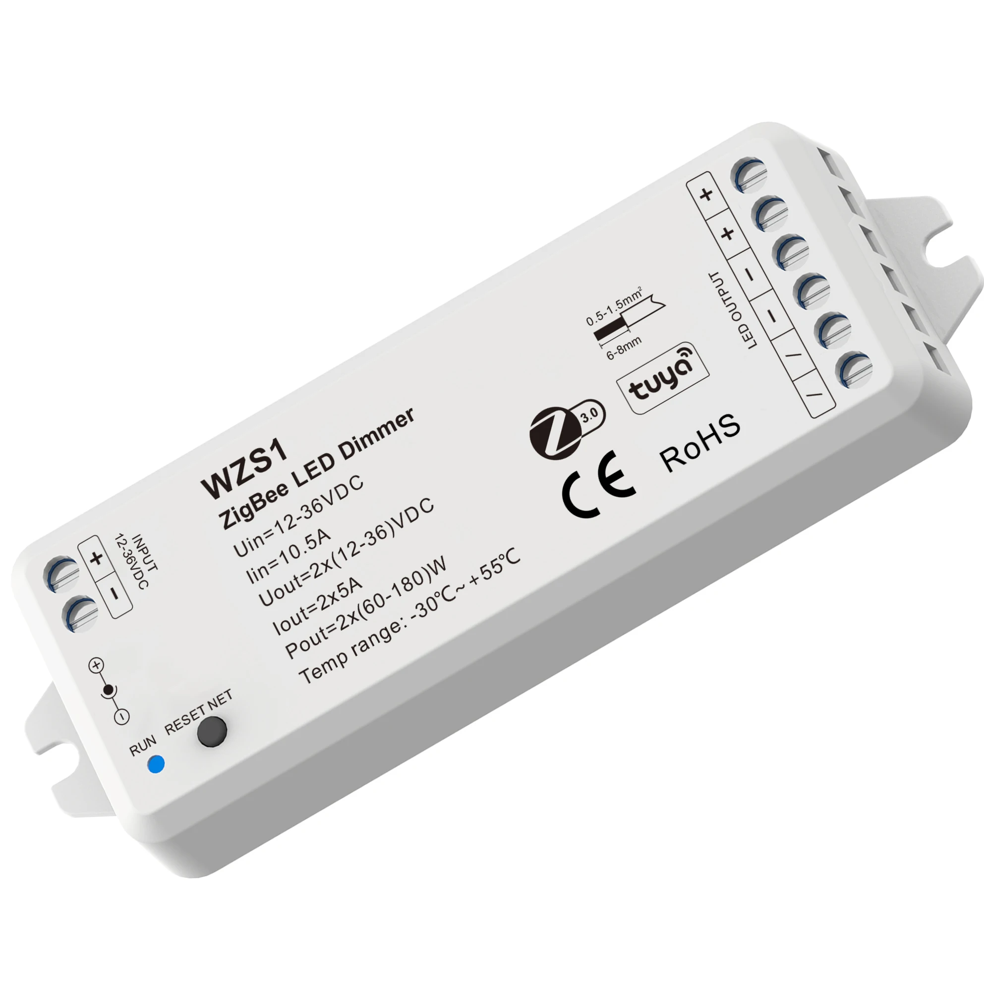 Светодиодный контроллер Tuya zigbee 12-36 В постоянного тока 2 канала 10 А таймер голосового управления Alexa диммер для одноцветной светодиодной ленты