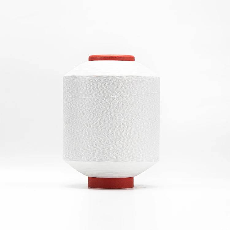 White nylon spandex covered yarn scy machine knitting yarn 2075 spandex polyester covered yarn 75D36F