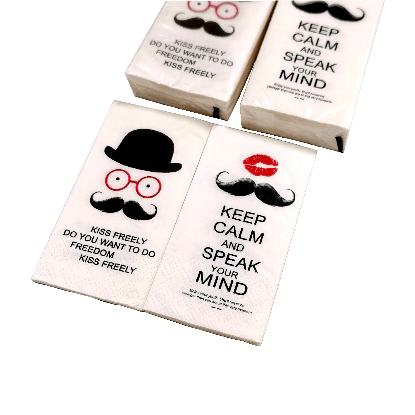 Customize Printed Pocket Tissue 3ply 4ply Mini Facial Tissue Handkerchief Paper for Fair in Advertising Paper Virgin Wood Pulp