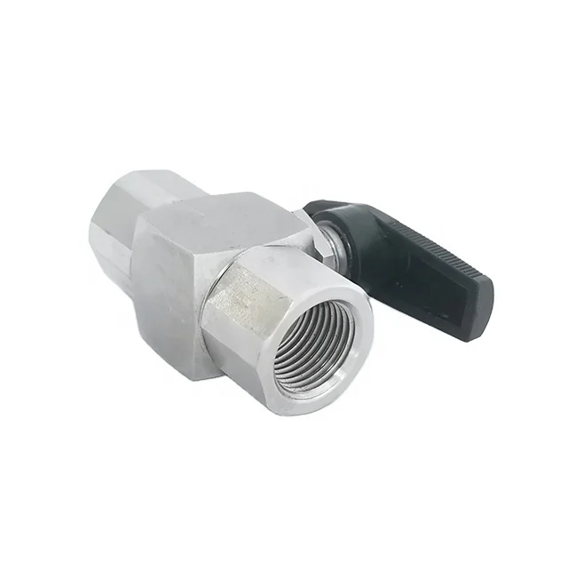 
Stainless Steel Tee Trunnion Female Thread 3 Way Ball Valve 