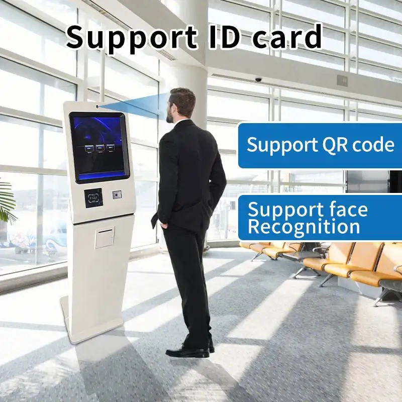 DCSJ 17 19 21.5 inch Touch Screen Bank/Hospital/Government Queue Kiosk Digital Display queue management system